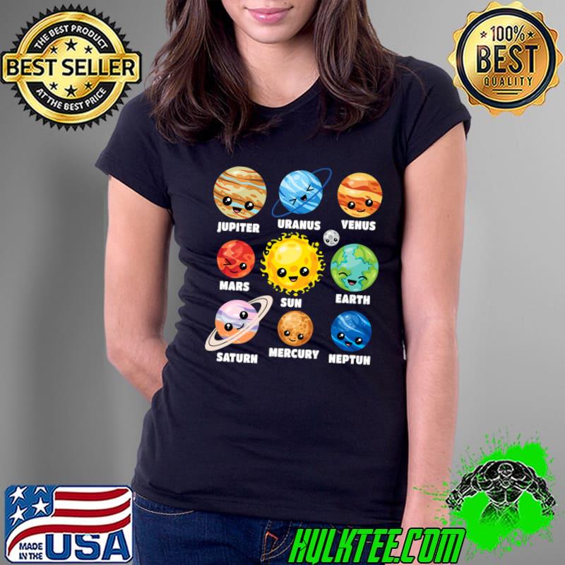 Jupiter Uranus Venus Mars Sun Earth Solar System Planets Space Science Planet Universe T-Shirt Ladies Tee Jupiter Uranus Venus Mars Sun Earth Solar System Planets Space Science Planet Universe T-Shirt Ladies Tee