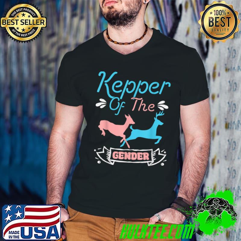 Keeper Of The Gender Buck Or Doe In Blue And Pink Party T-Shirt