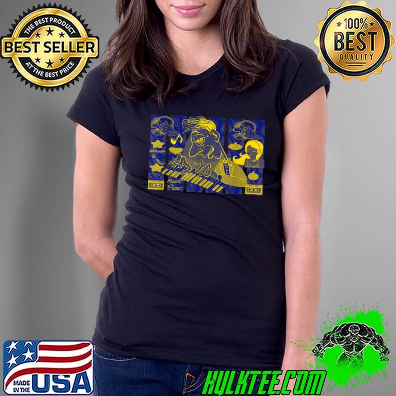 Man Music Piano Mind's Dinner T-Shirt Ladies Tee Man Music Piano Mind's Dinner T-Shirt Ladies Tee