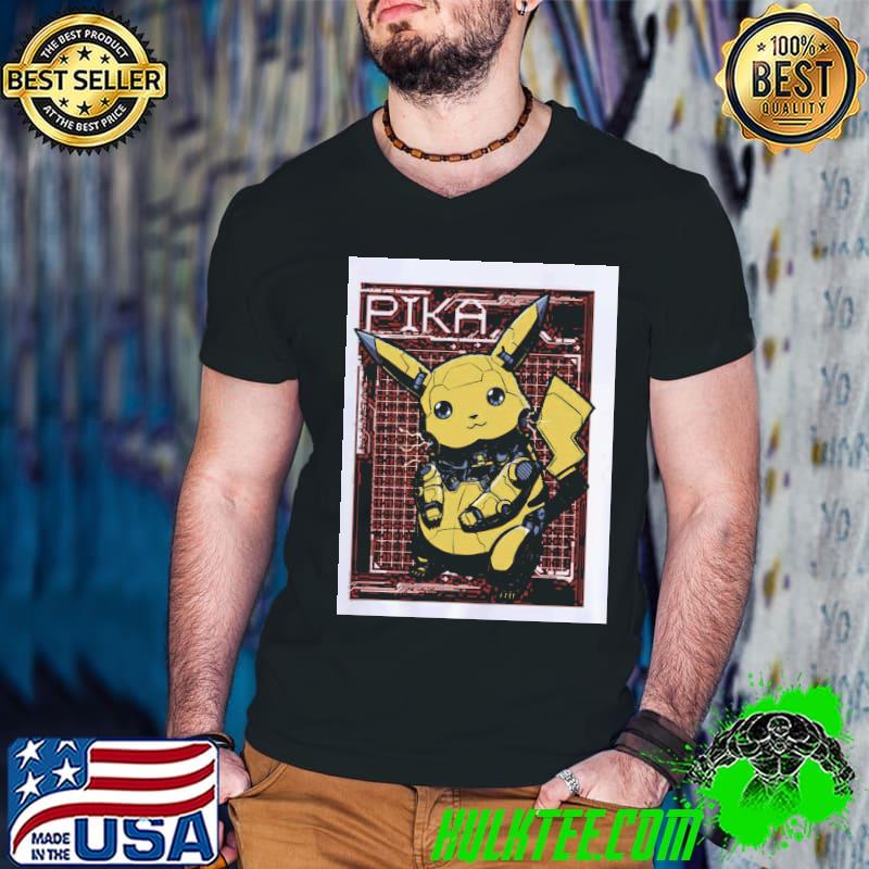 Mecha pika robot Pikachu Pokemon mashup classic shirt