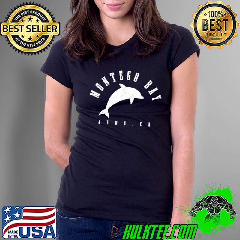 Montego bay Jamaica vintage dolphin vacation classic s Ladies Tee Montego bay Jamaica vintage dolphin vacation classic s Ladies Tee