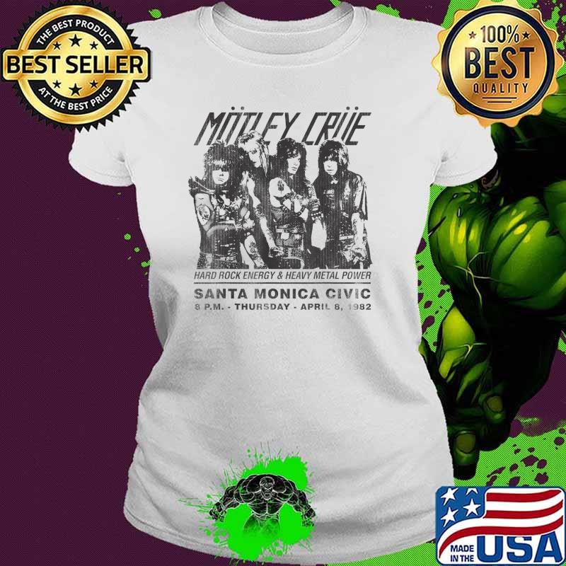 Mötley Crüe - Santa Monica Civic Auditorium T-Shirt Ladies tee Mötley Crüe - Santa Monica Civic Auditorium T-Shirt Ladies tee