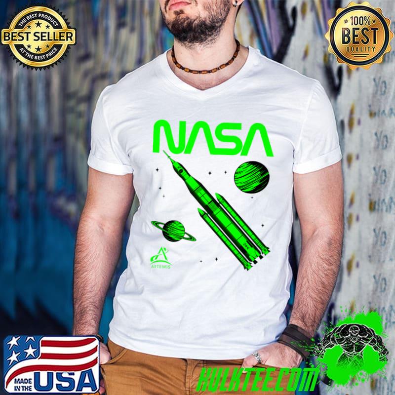 Nasa Artemis Sls Space Launch System Worm Logo T-Shirt