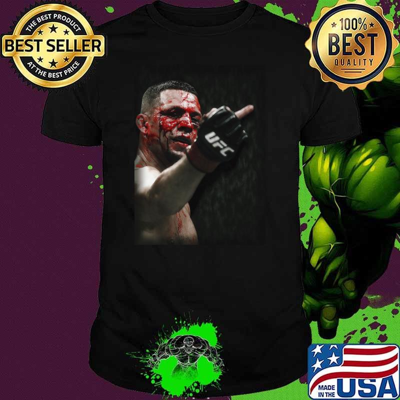 Nate Diaz Flip Finger UFC Nate Diaz Fighter Poster Nate Diaz Classic T-Shirt