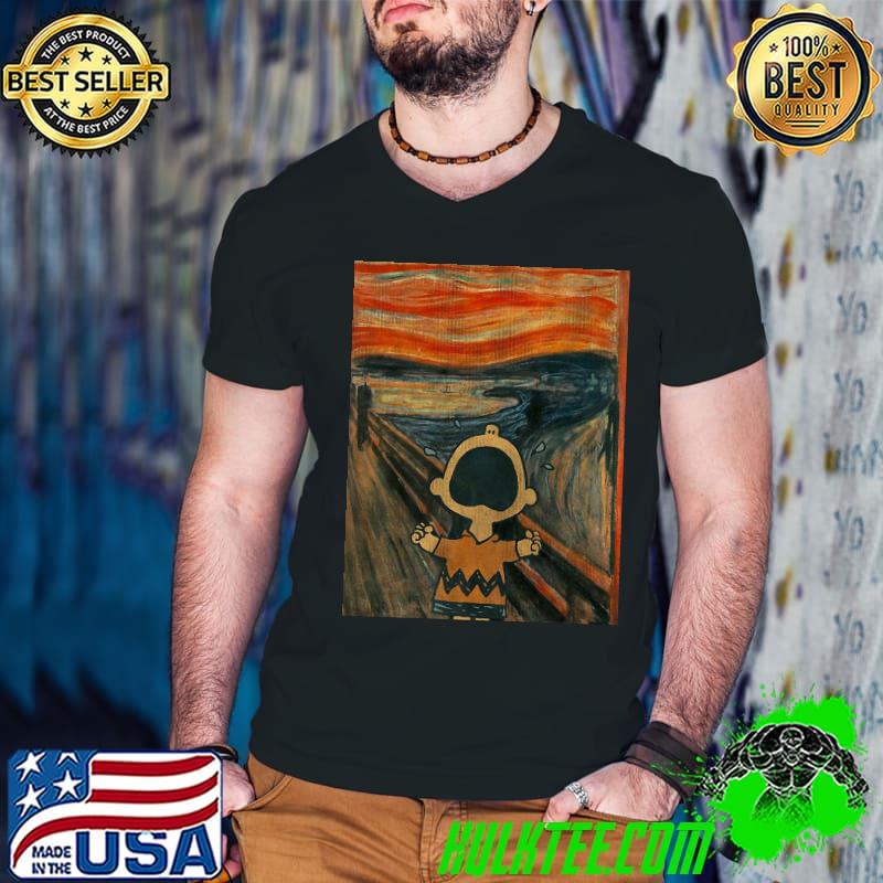 Peanuts Charlie brown scream artsy clasisc shirt