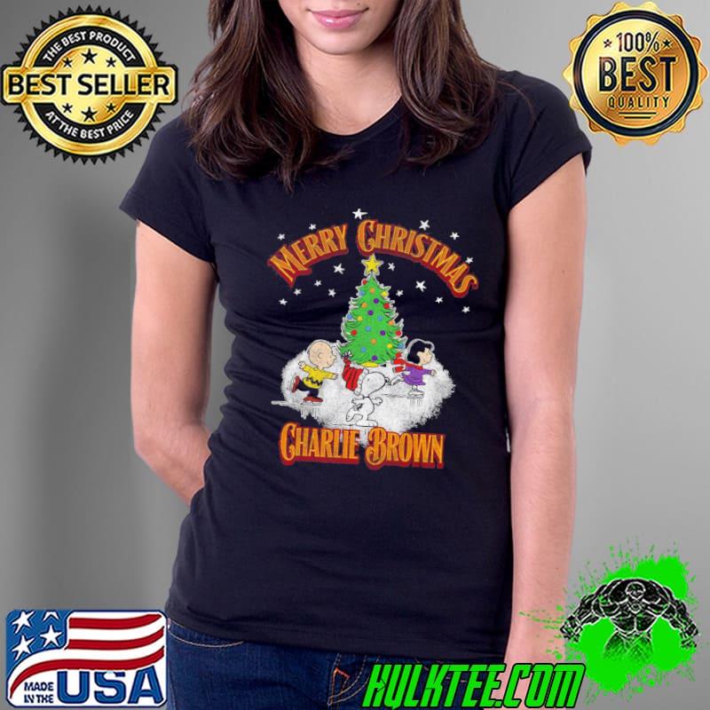 Peanuts Snoopy Charlie brown christma classic s Ladies Tee Peanuts Snoopy Charlie brown christma classic s Ladies Tee