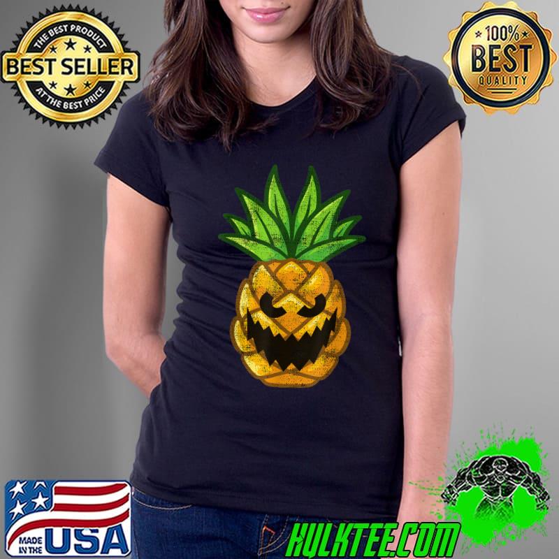 Pineapple creepy pumpkin halloween T-Shirt Ladies Tee Pineapple creepy pumpkin halloween T-Shirt Ladies Tee
