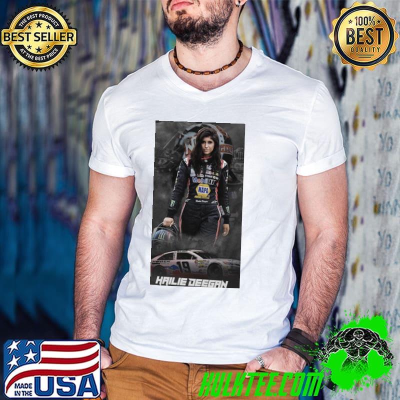 Poster wallpaper for fans retro nascar car racing hailie deegan sport shirt