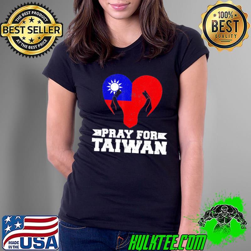 Pray for taiwan supporter taiwanese flag heart classic s Ladies Tee Pray for taiwan supporter taiwanese flag heart classic s Ladies Tee