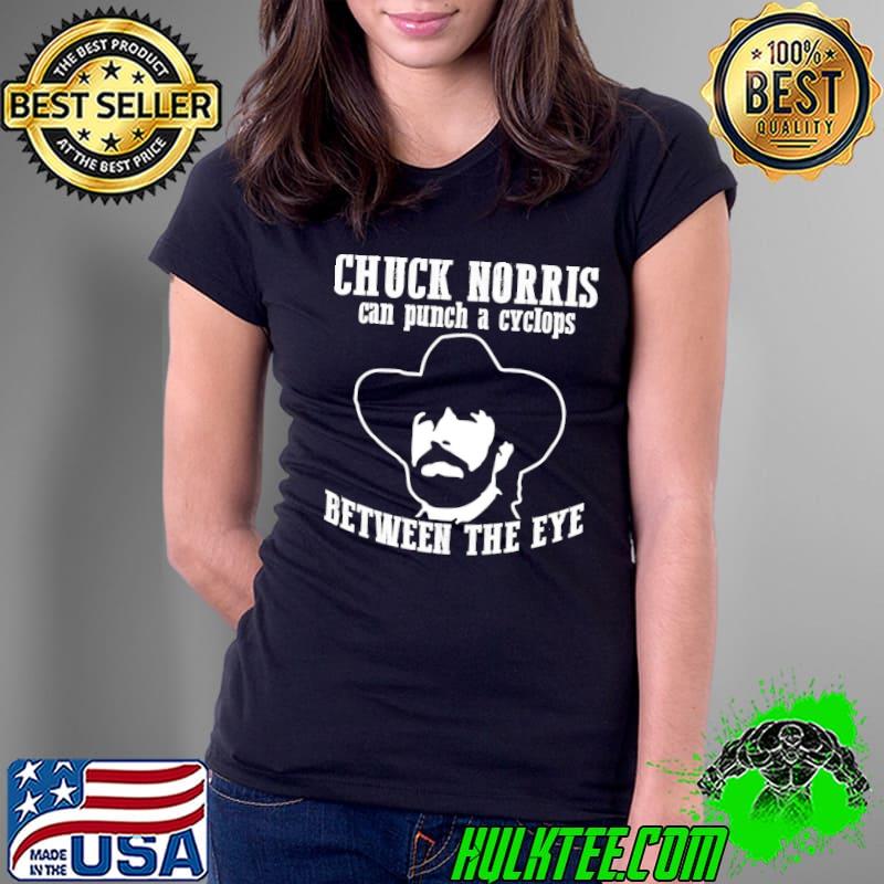 Retro chuck norris can punch a cyclops between the eye s Ladies Tee Retro chuck norris can punch a cyclops between the eye s Ladies Tee