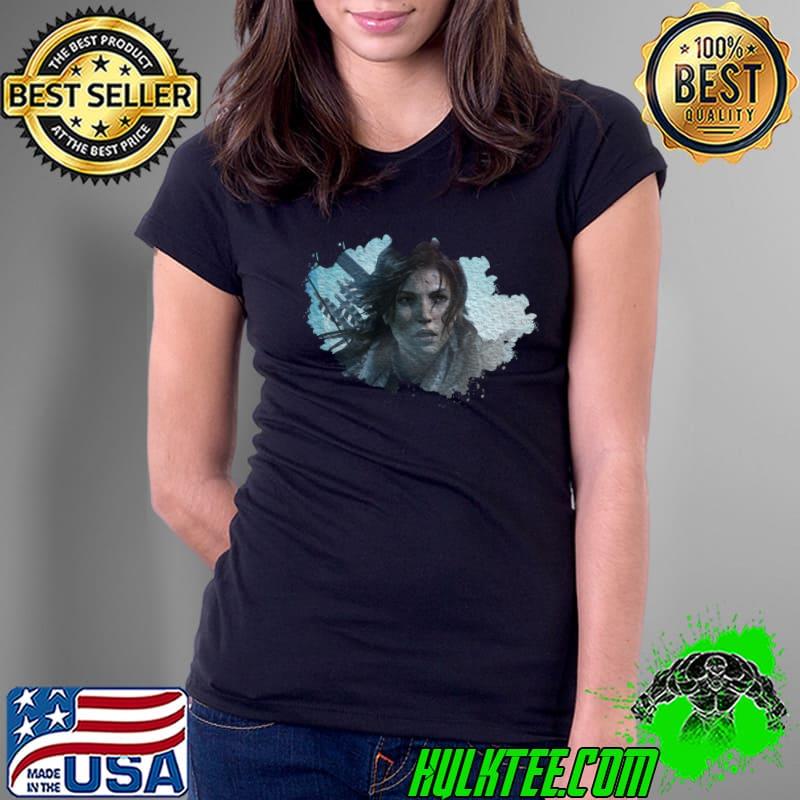 Rise of the Tomb Raider watercolor painting fan art Classic T-Shirt Ladies Tee Rise of the Tomb Raider watercolor painting fan art Classic T-Shirt Ladies Tee