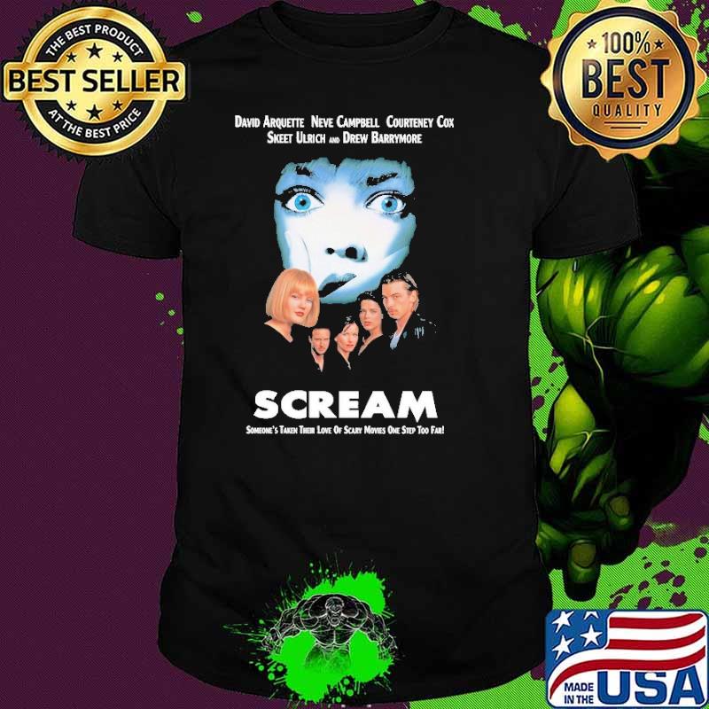 Scream someone's taken threir love of scary movie one step too far shirt