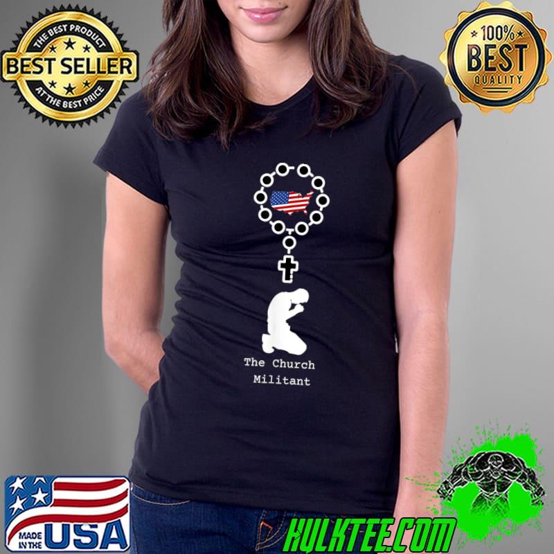 Soldier Prayer Rosary Beads United States American Flag Gift T-Shirt Ladies Tee Soldier Prayer Rosary Beads United States American Flag Gift T-Shirt Ladies Tee