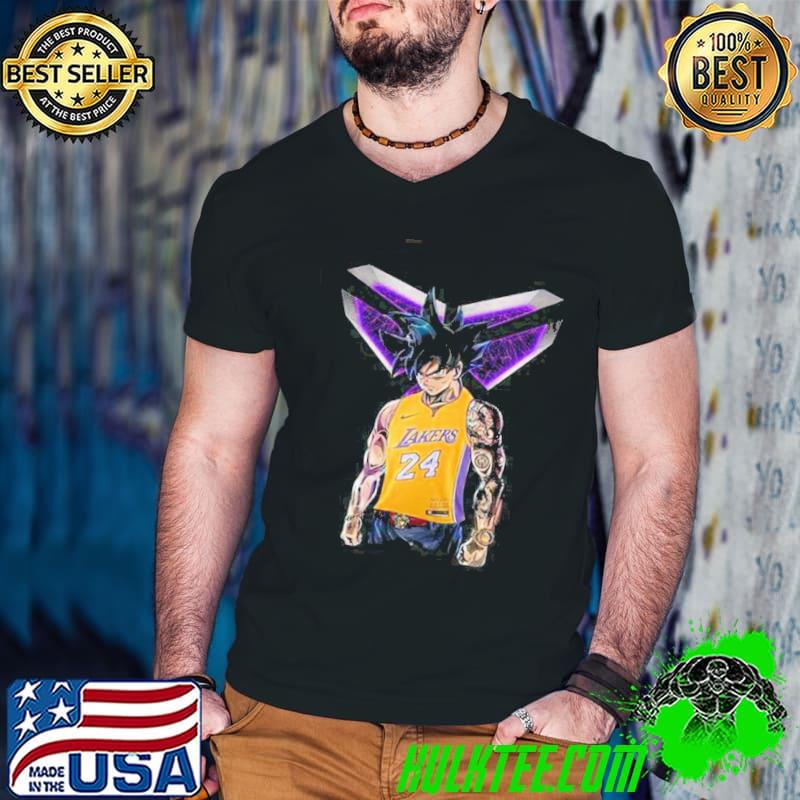 Son goku as Kobe Bryant los angeles Lakers shirt