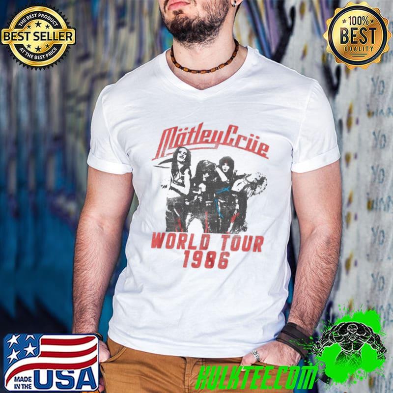 Squad invasion to the world motley crue world tour 1986 classic shirt