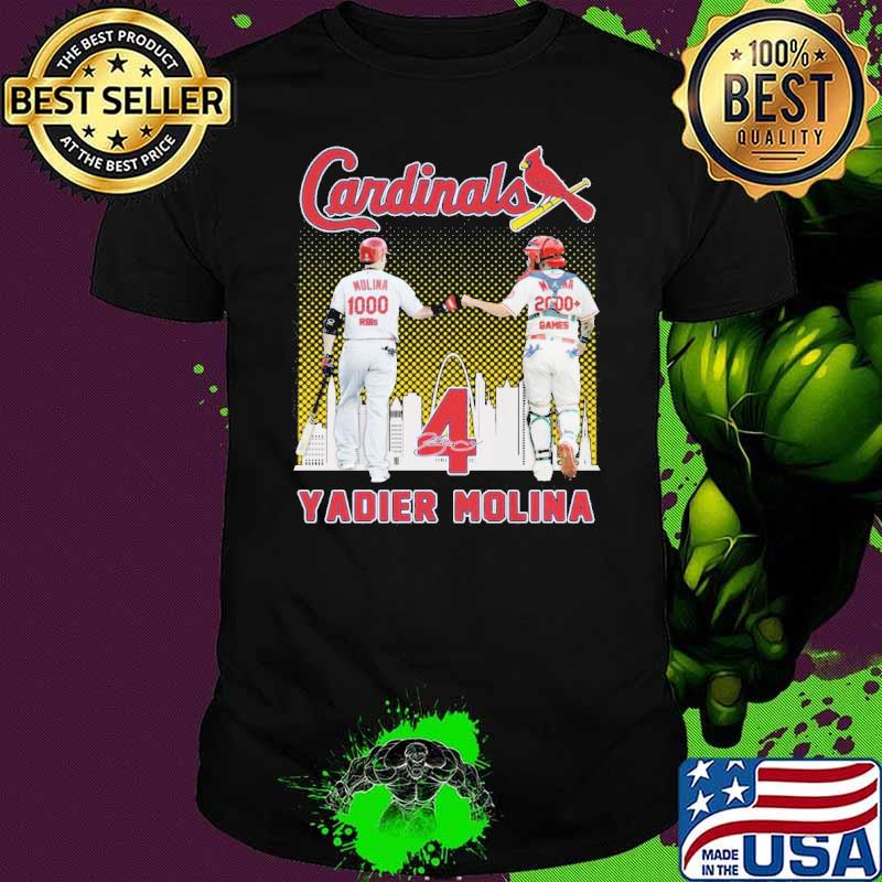 St Louis Cardinals Yadier Molina Signatures Shirt