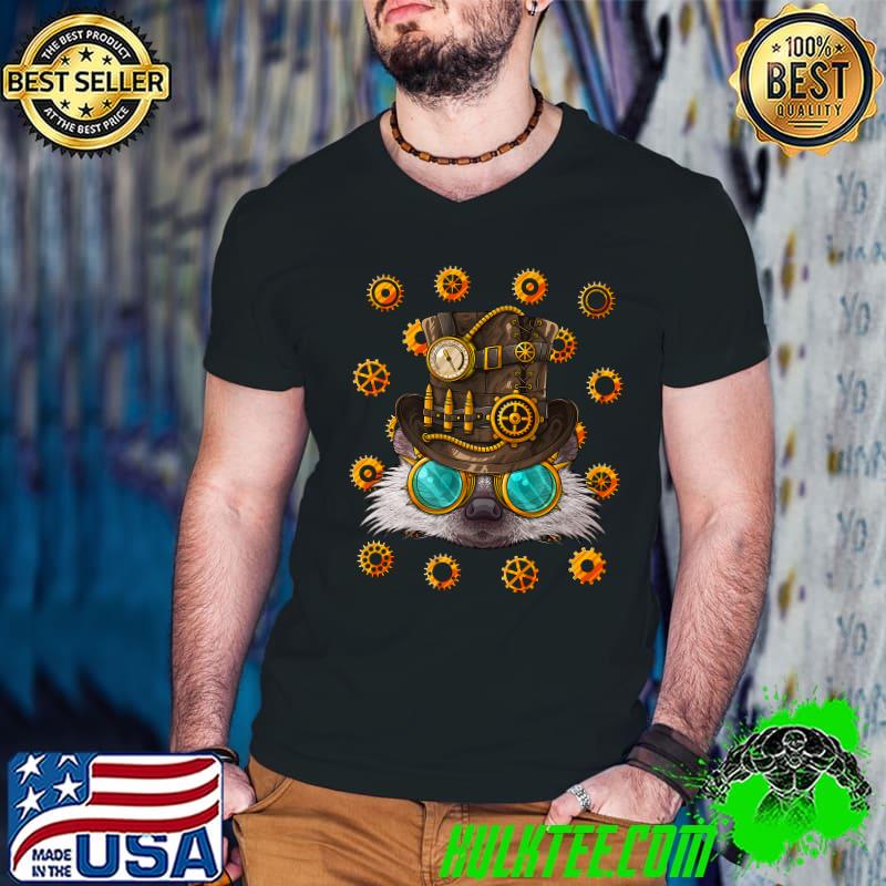 Steampunk Hedgehog Medieval Victorian Steam Powered Animal T-Shirt