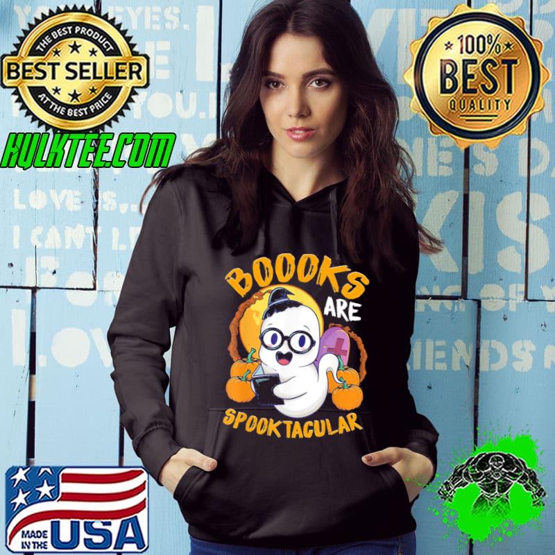 Teacher halloween boooks ghost funny book library reading s Hoodie Teacher halloween boooks ghost funny book library reading s Hoodie