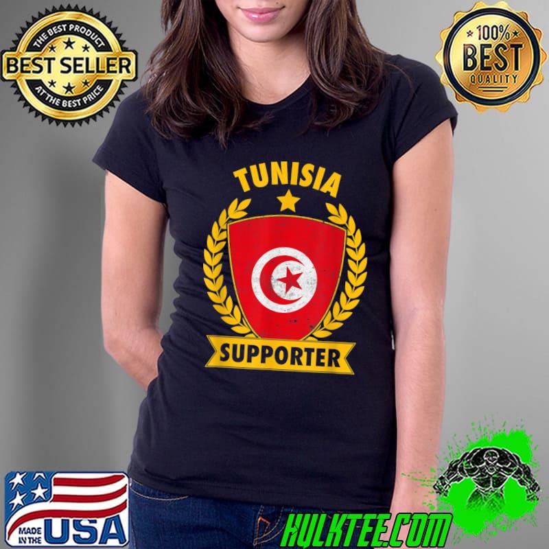 Tunisia Flag Jersey Supporter Soccer T-Shirt Ladies Tee Tunisia Flag Jersey Supporter Soccer T-Shirt Ladies Tee