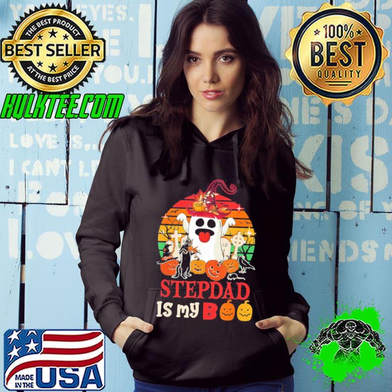 Vintage stepdad is my boo halloween scary pumpkins boo ghost classic s Hoodie Vintage stepdad is my boo halloween scary pumpkins boo ghost classic s Hoodie