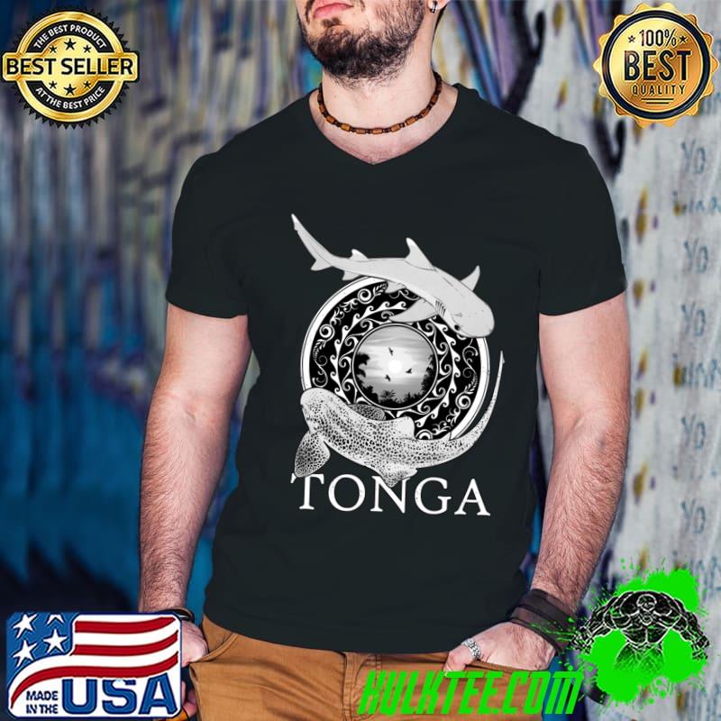 Zebra Shark And Whitetip Reef Shark Tonga Diving T-Shirt