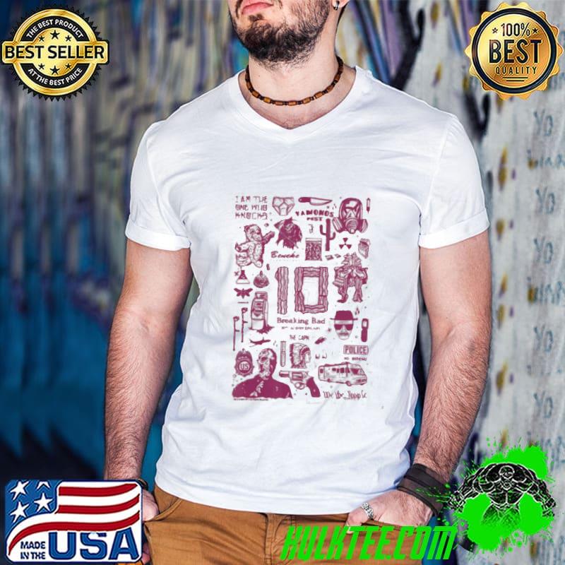 10th anniversary pink symbols collage breaking bad xclassic shirt