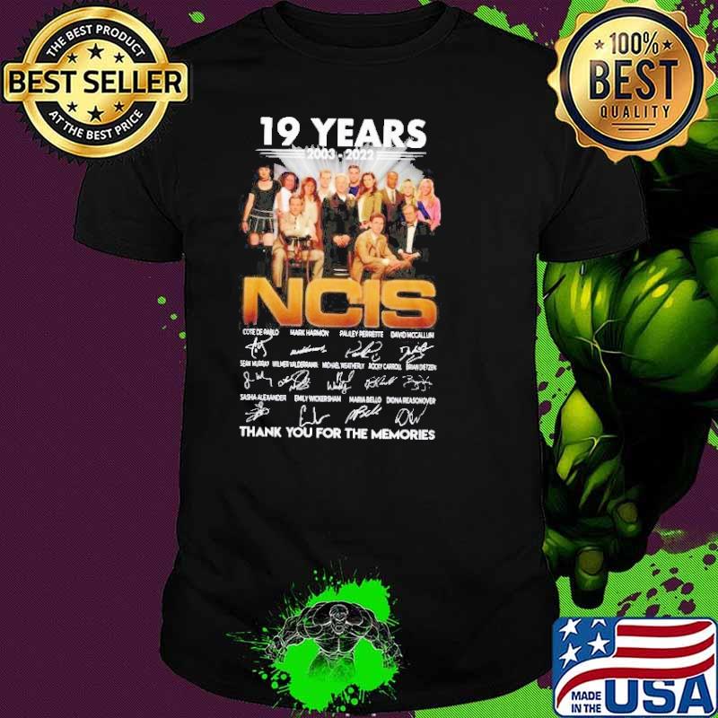 19 years ncis thank for memories signatures shirt