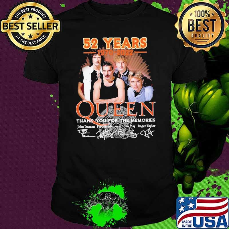 52 years 1970 2022 queen thank for memories signatures shirt 52 years 1970 2022 queen thank for memories signatures shirt