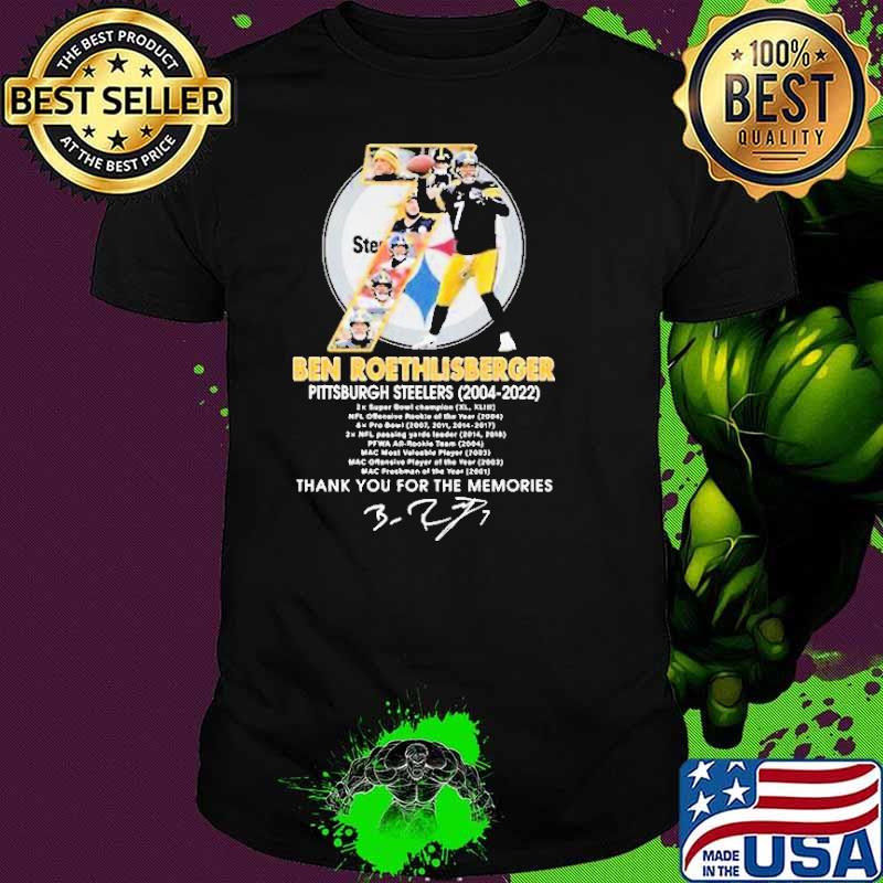 7 Ben Roethlisberger Steelers Thank You For The Memories Shirt