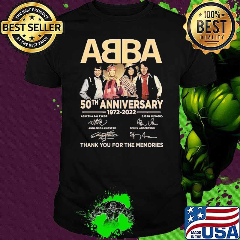Abba 50th anniversary thank for memories signature shirt