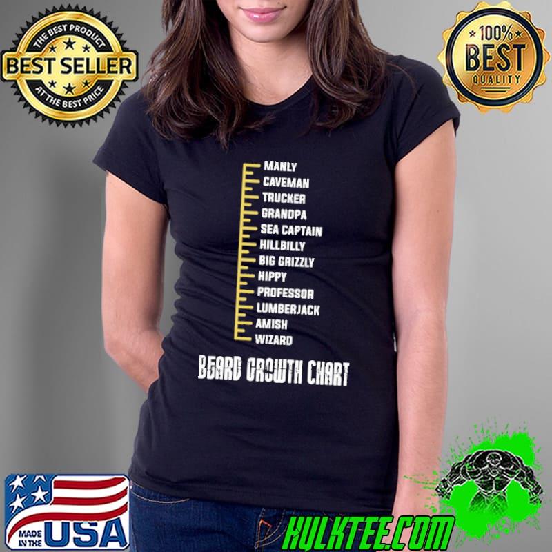 Beard Crouwth Chart Shirt Ladies Tee Beard Crouwth Chart Shirt Ladies Tee