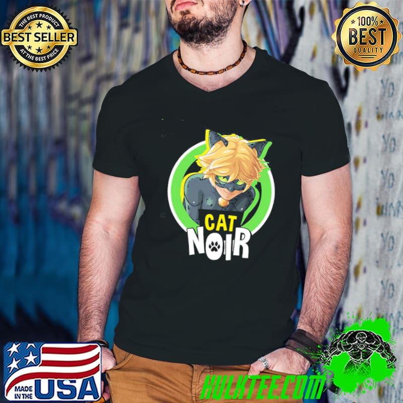 Character miraculous ladybug cat noir badge design classic shirt