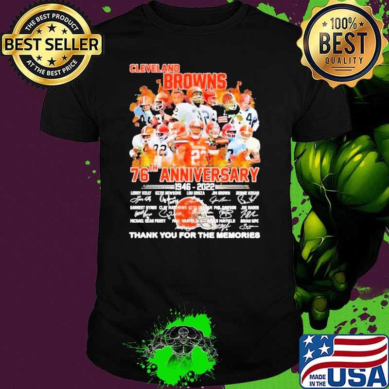 Cleveland Browns 76th anniversary Thank You For The Memories Shirt