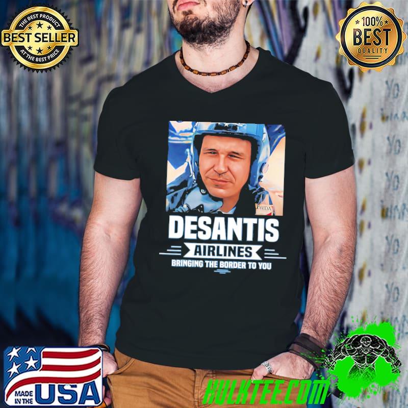Desantis airline bringing the border to you marthas vinyard gift for men classic shirt