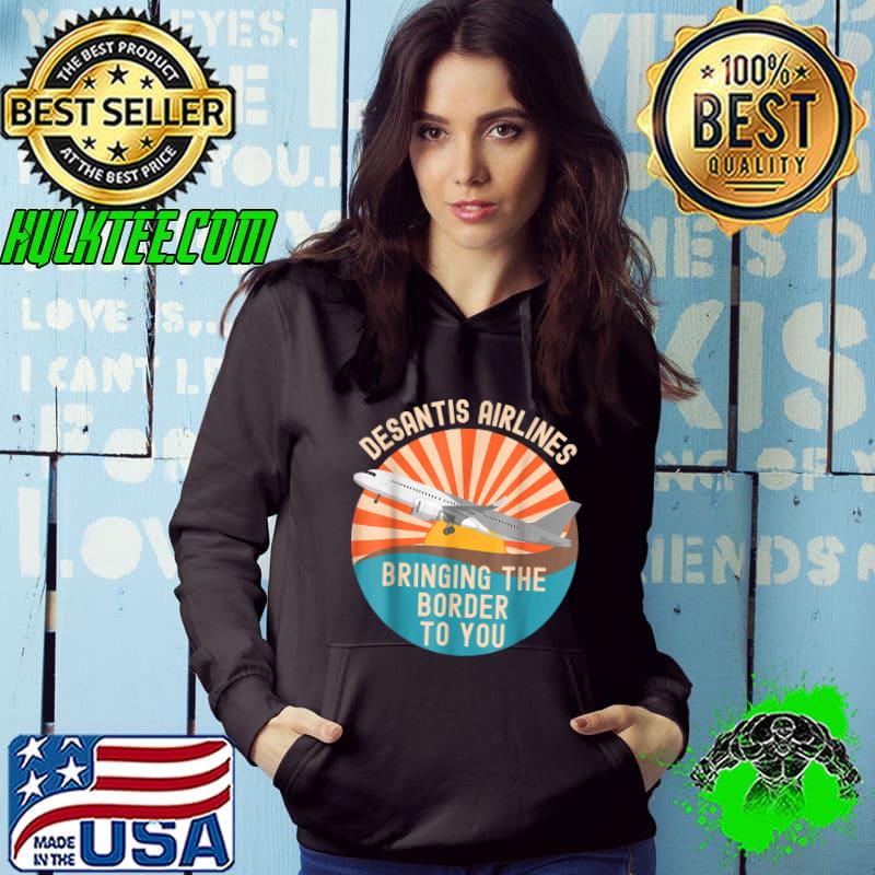 DeSantis Airlines Shirt Marthas Vineyard Politics Funny Meme T-Shirt Hoodie DeSantis Airlines Shirt Marthas Vineyard Politics Funny Meme T-Shirt Hoodie
