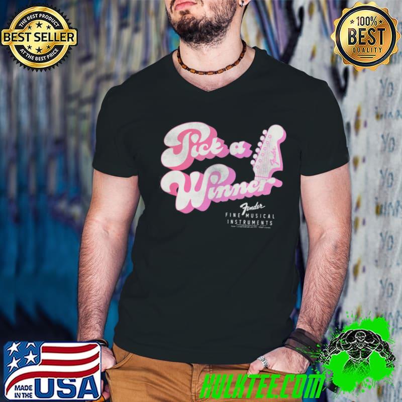 Fender pick a winner guitar fret logo shirt Fender pick a winner guitar fret logo shirt