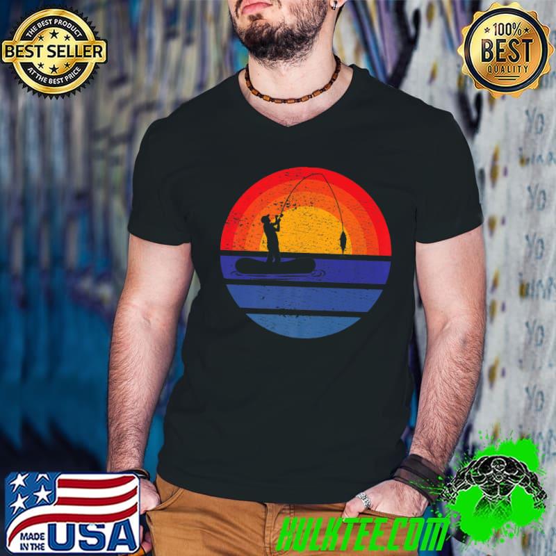 Fishing Clothes Fishing Equipment Fishing Outfit Fishing Vintage Sunset T-Shirt