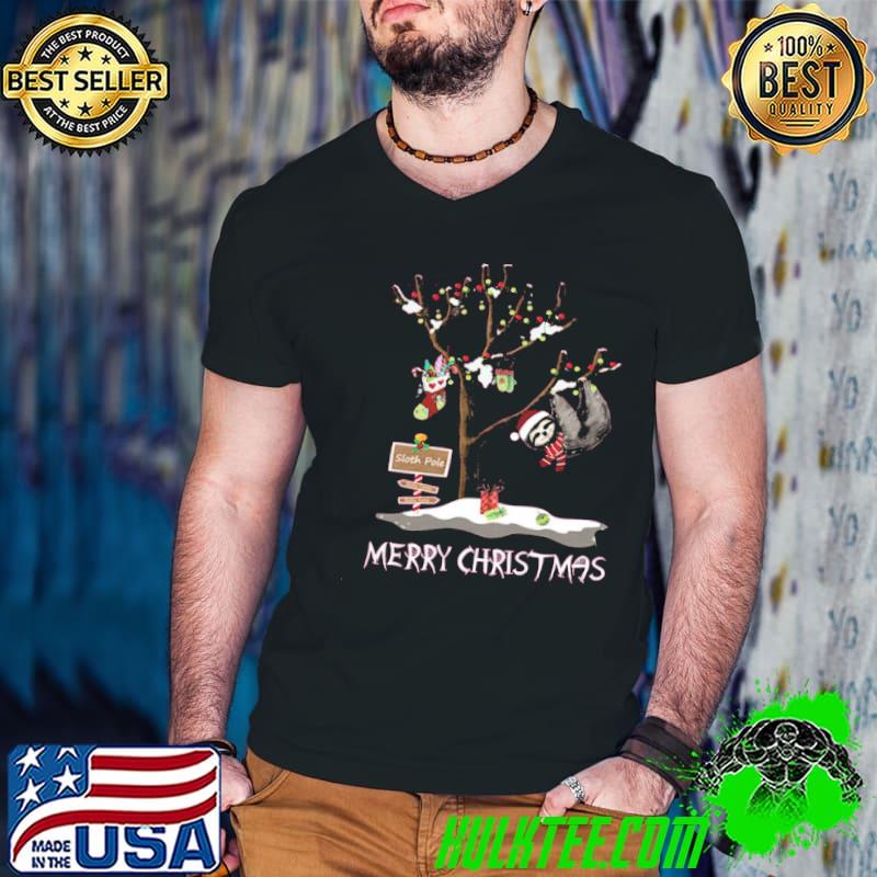From the sloth pole christmas design shirt