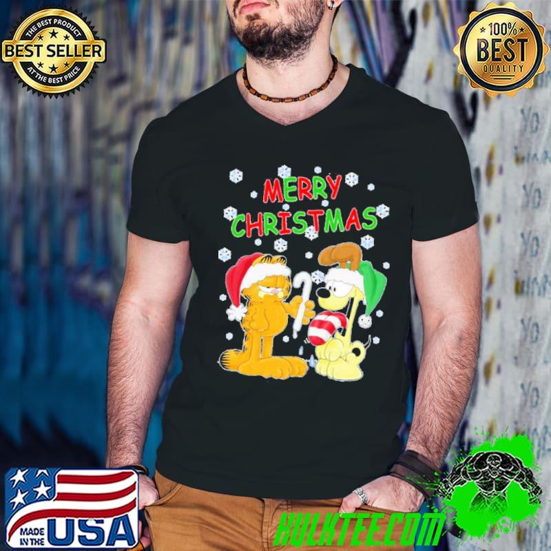 Fun garfield cat design xmas christmas shirt