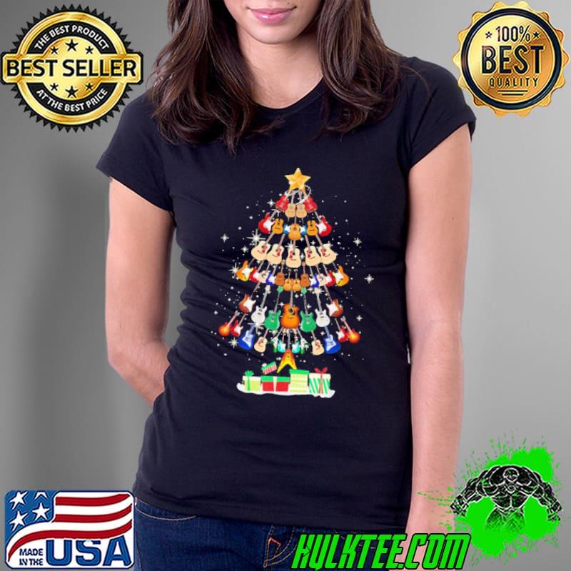 Guitar tree funny merry xmas christmas s Ladies Tee Guitar tree funny merry xmas christmas s Ladies Tee
