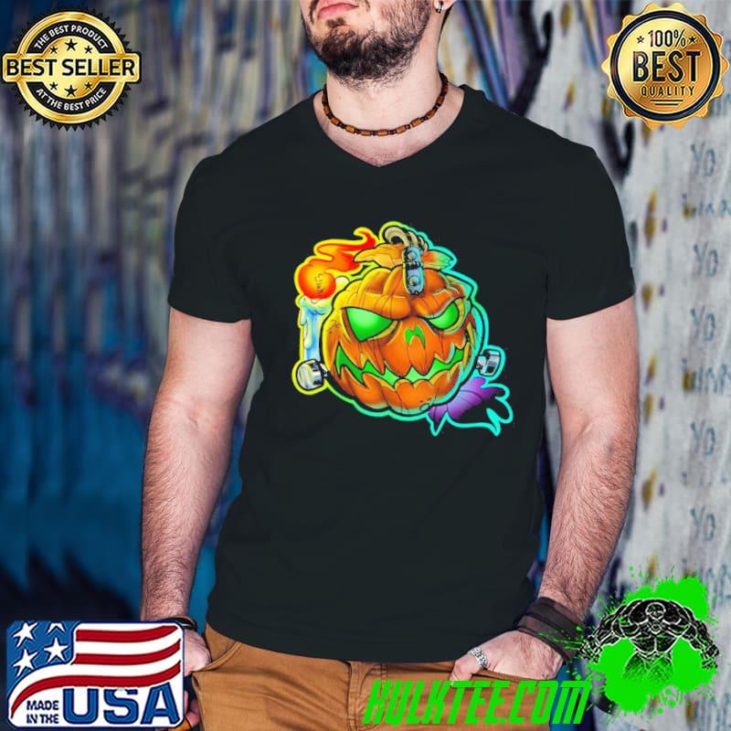 Halloween scary pumpkin head it's time shirt