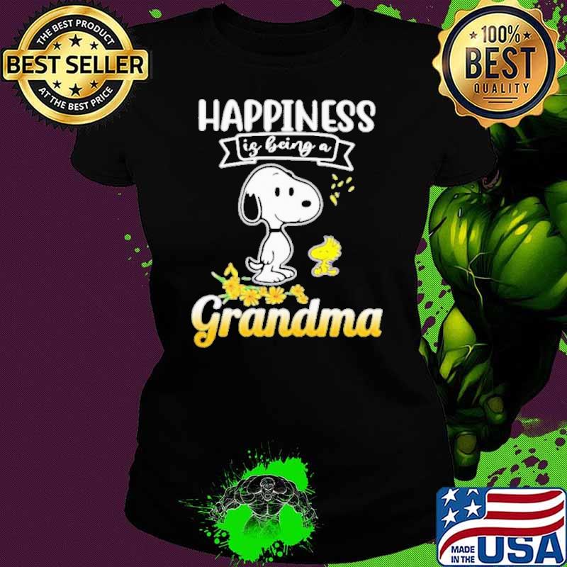 Happiness Is Being A GRandma Snoopy Shirt Ladies tee Happiness Is Being A GRandma Snoopy Shirt Ladies tee