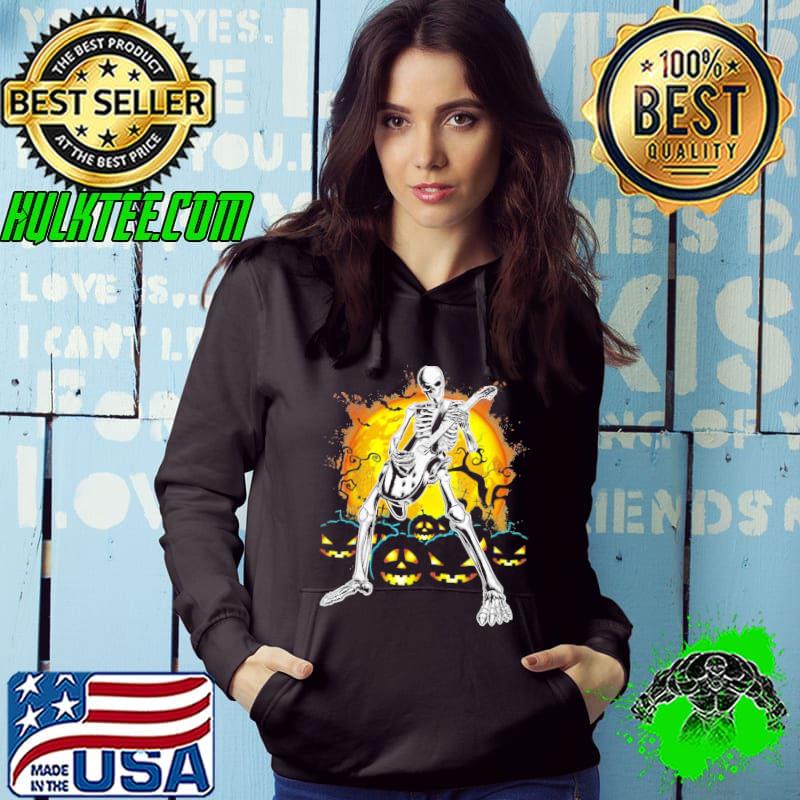 Happy halloween funny skeleton playing guitar pumpkin vibe classic s Hoodie Happy halloween funny skeleton playing guitar pumpkin vibe classic s Hoodie