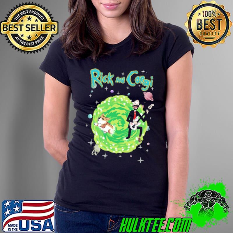 Hawk rick and corgi's absurd adventures rick and morty s Ladies Tee Hawk rick and corgi's absurd adventures rick and morty s Ladies Tee
