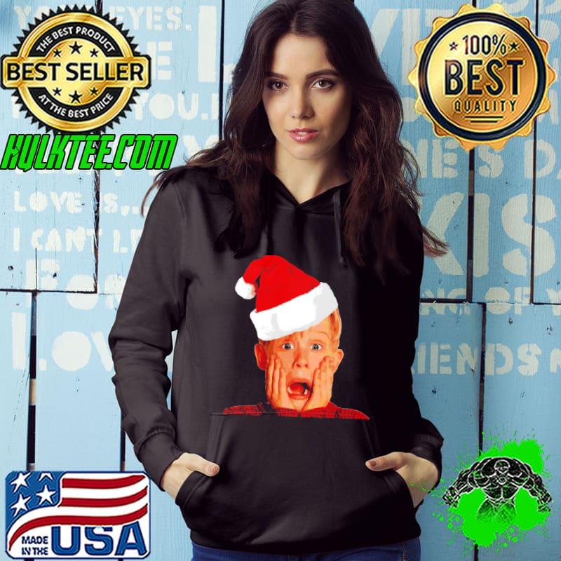 Home alone santa hat macaulay culkin christmas holiday s Hoodie Home alone santa hat macaulay culkin christmas holiday s Hoodie