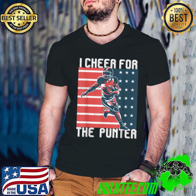 I Cheer For The Punter Football American Flag T-Shirt
