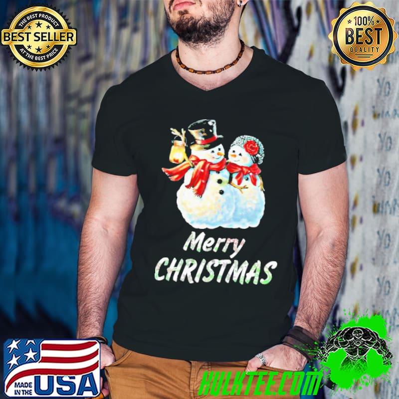 It's snow time snowman family merry christmas shirt