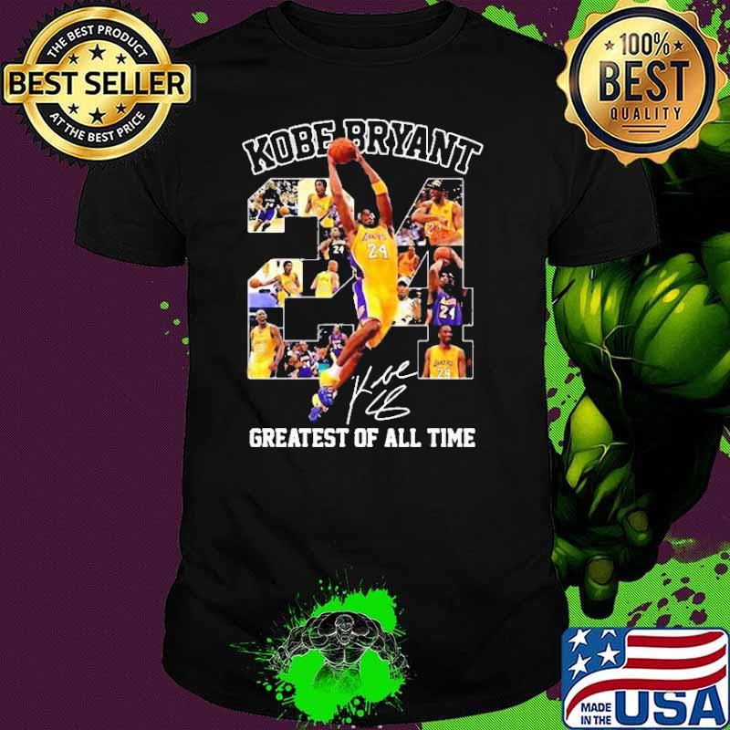 Kobe Bryant 24 greatest of all time signature shirt