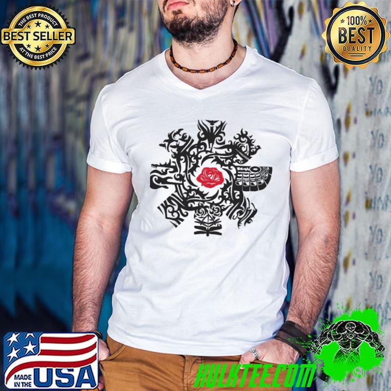 Mashup logo red roses red hot chillI peppers classic shirt Mashup logo red roses red hot chillI peppers classic shirt