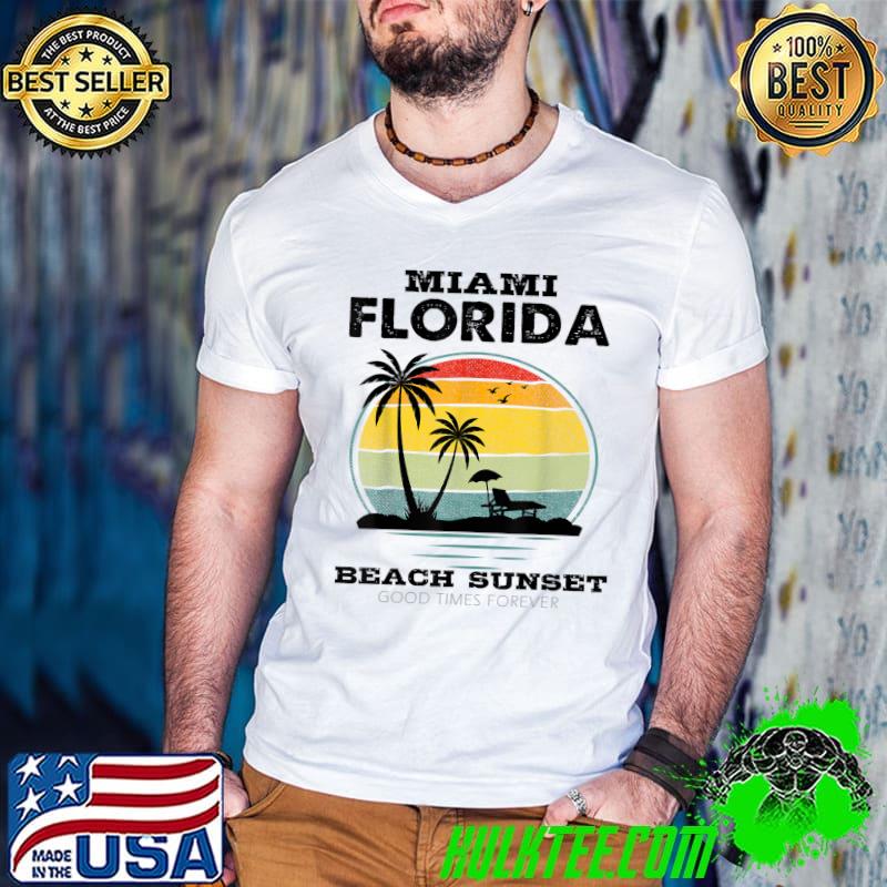 Miami Florida Sunset - I Love Miami Beach Souvenir T-Shirt